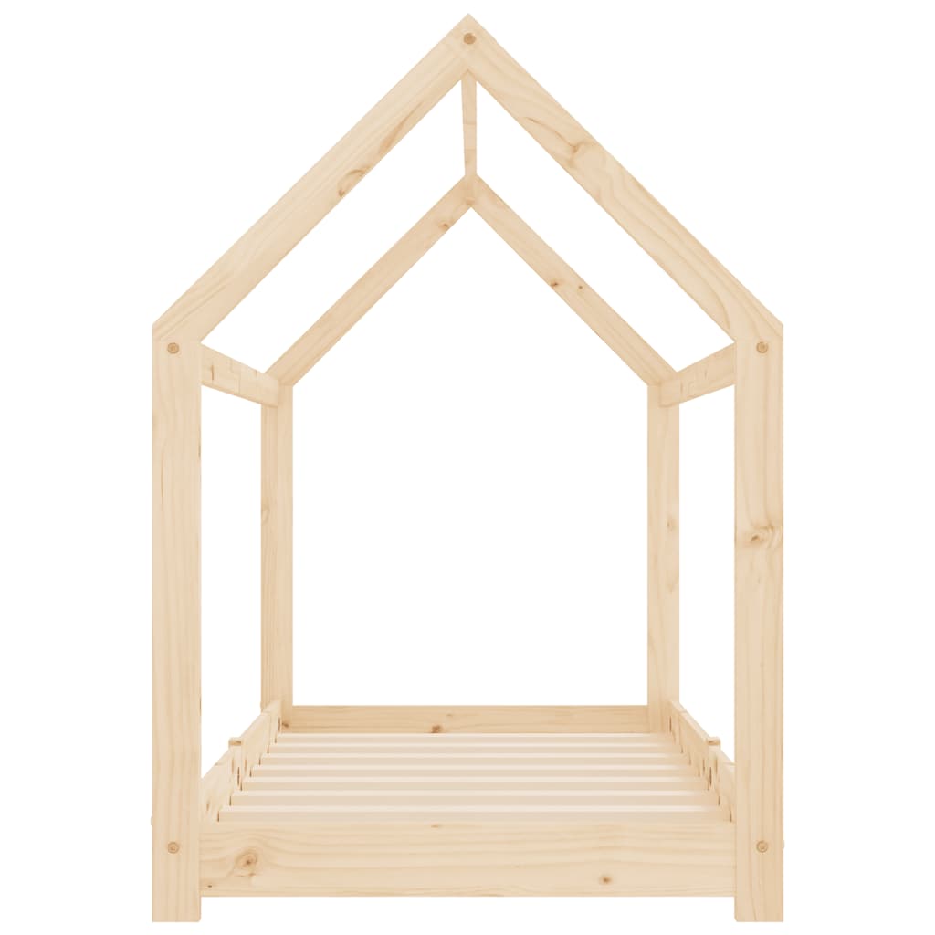 Kids Solid Pine Wood Bed Frame 70x140 cm - Durable & Stylish