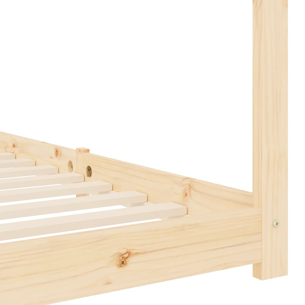 Kids Solid Pine Wood Bed Frame 70x140 cm - Durable & Stylish