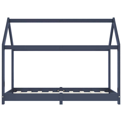 Solid Pine Grey Kids Bed Frame 80x160 cm - Durable & Stylish