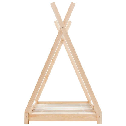 Solid Pine Wood Kids Bed Frame - 90x200 cm Sturdy & Stylish