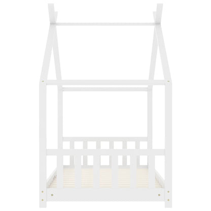 White Solid Pine Wood Kids Bed Frame 80x160 cm - Durable & Stylish