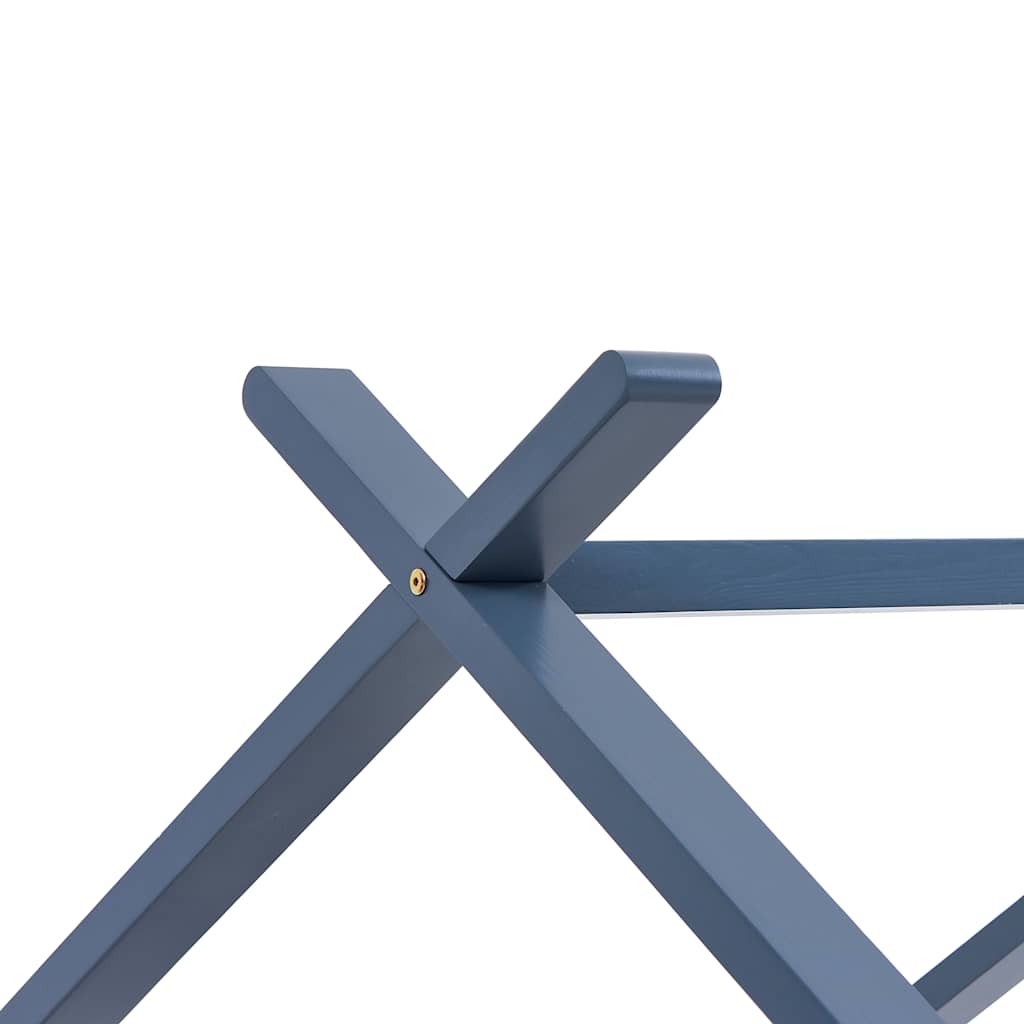 Kids Solid Pine Wood Bed Frame - Grey, 70x140 cm