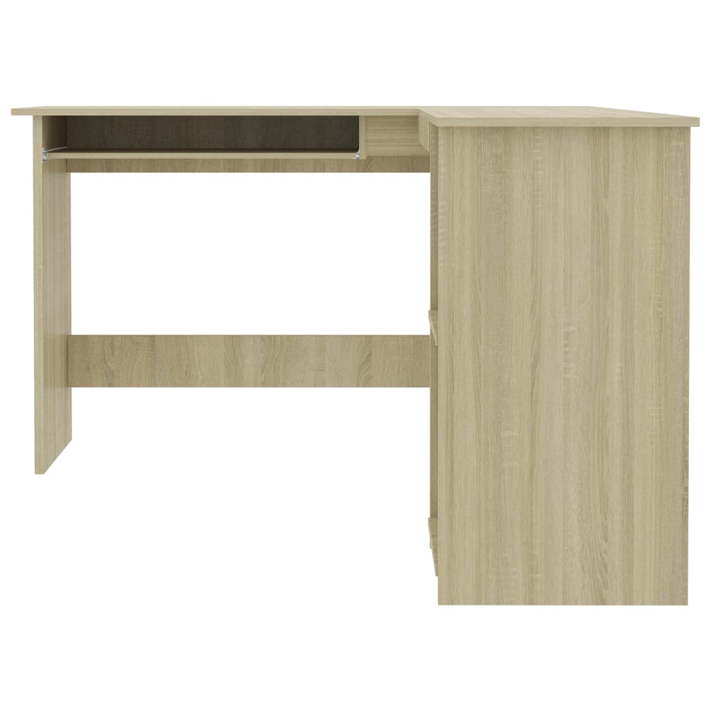 L-Shaped Corner Desk, Sonoma Oak, 120x140x75 cm, Engineered Wood