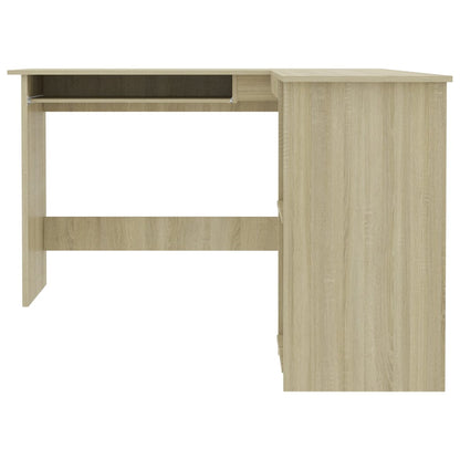 L-Shaped Corner Desk, Sonoma Oak, 120x140x75 cm, Engineered Wood