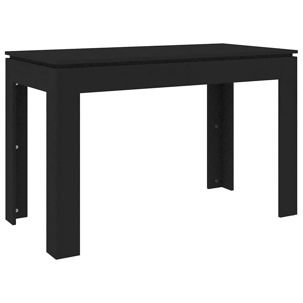 Compact Black Dining Table 120x60x76 cm - Engineered Wood