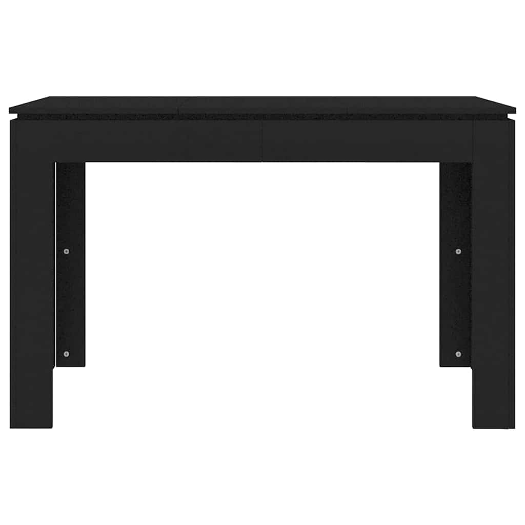 Compact Black Dining Table 120x60x76 cm - Engineered Wood