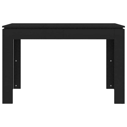 Compact Black Dining Table 120x60x76 cm - Engineered Wood