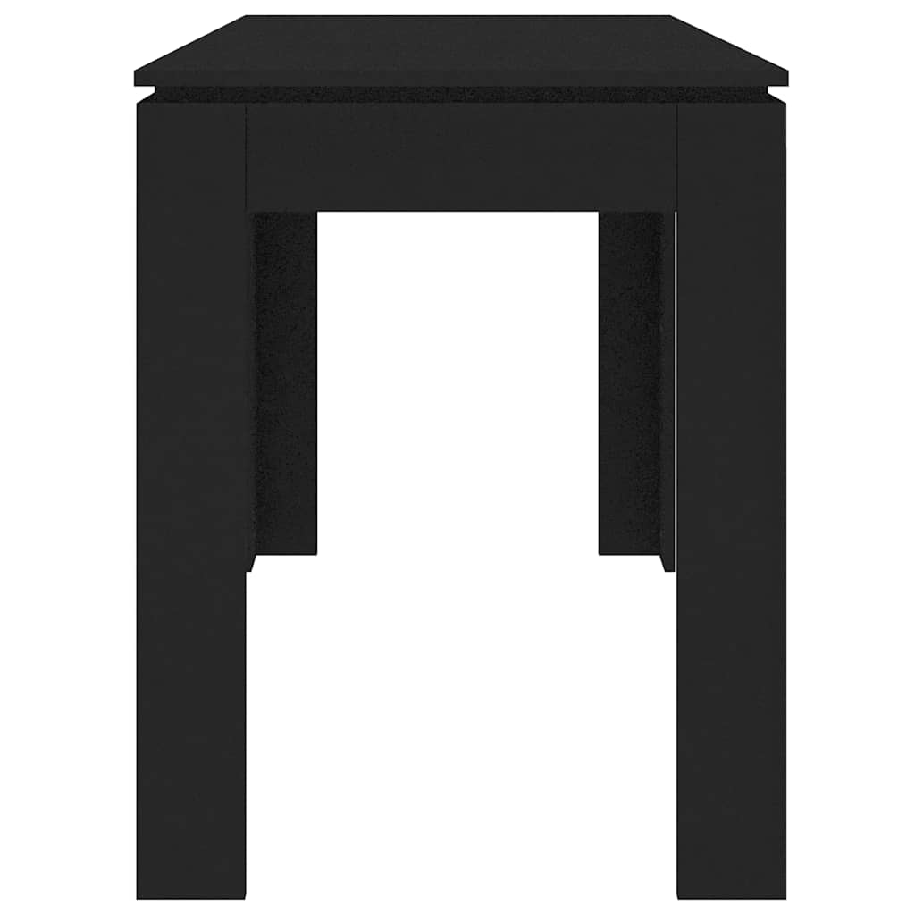 Compact Black Dining Table 120x60x76 cm - Engineered Wood