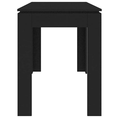 Compact Black Dining Table 120x60x76 cm - Engineered Wood