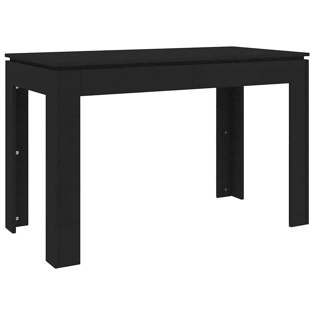 Compact Black Dining Table 120x60x76 cm - Engineered Wood