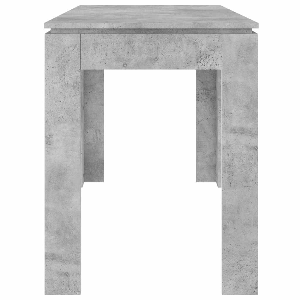 Concrete Grey Dining Table – 120x60x76 cm Engineered Wood