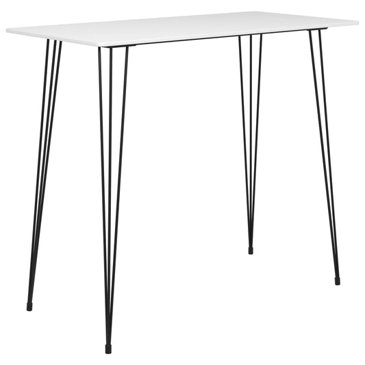White Bar Table, 120x60x105 cm, Modern Design, Durable Finish