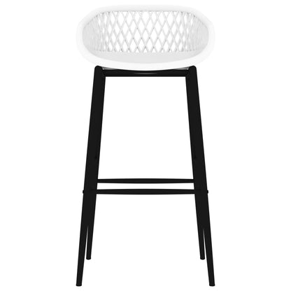Elegant White Bar Chairs, Set of 2 - Modern Comfort & Style