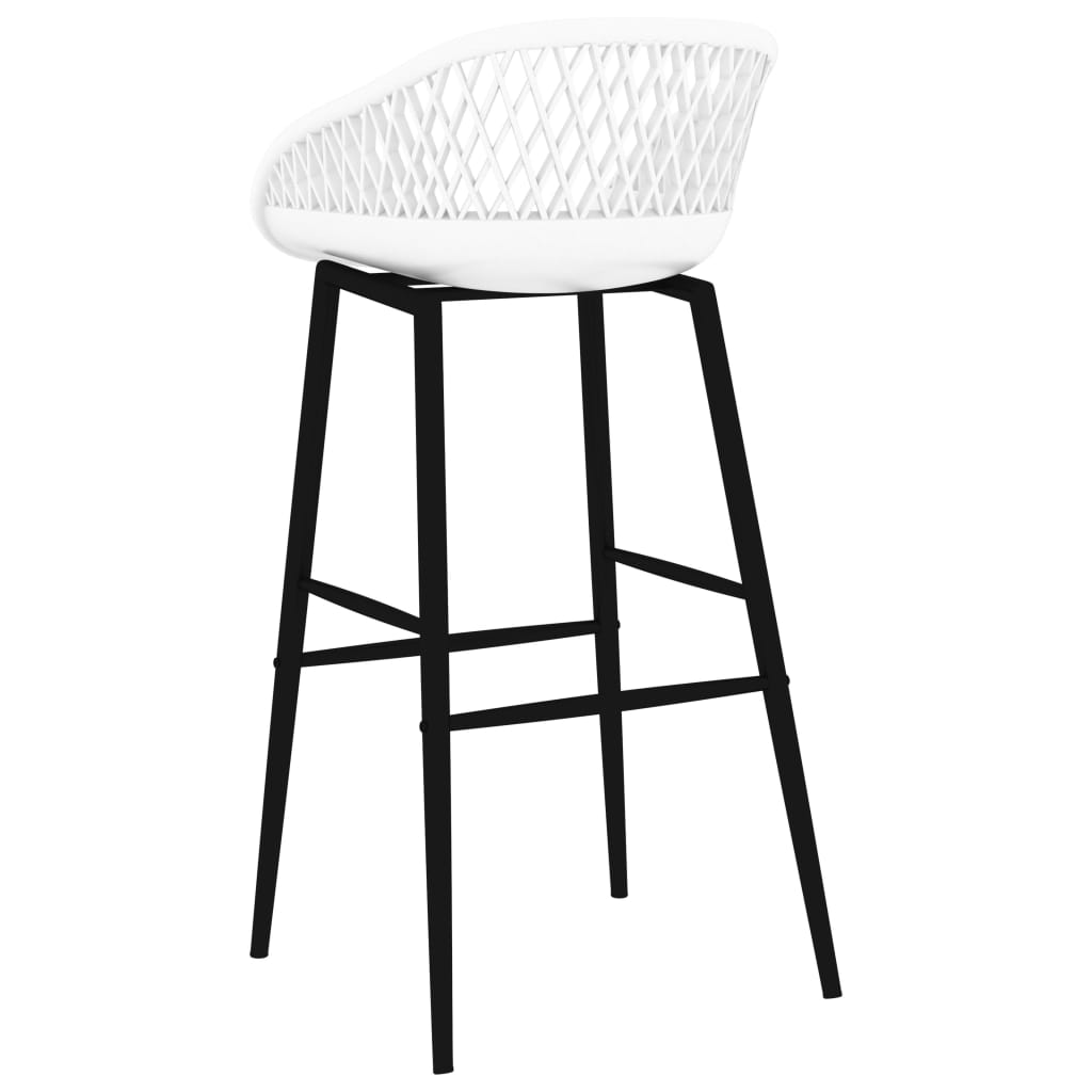 Elegant White Bar Chairs, Set of 2 - Modern Comfort & Style