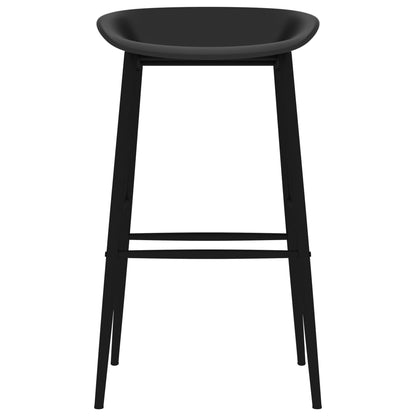 Sleek Black Bar Chairs Set of 2 - Modern & Stylish Seating
