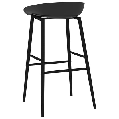 Sleek Black Bar Chairs Set of 4 - Modern Elegance for Any Space