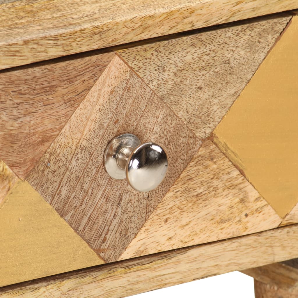 Solid Mango Wood Bedside Cabinet 43x30x58 cm - Rustic Charm