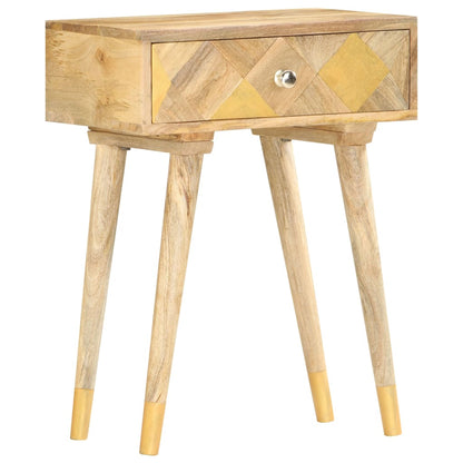 Solid Mango Wood Bedside Cabinet 43x30x58 cm - Rustic Charm