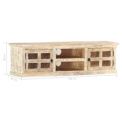 TV Cabinet 130x30x36 cm Solid Mango Wood