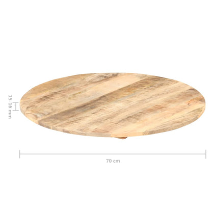 Round Mango Wood Table Top - Solid, 15-16mm, 70cm Diameter