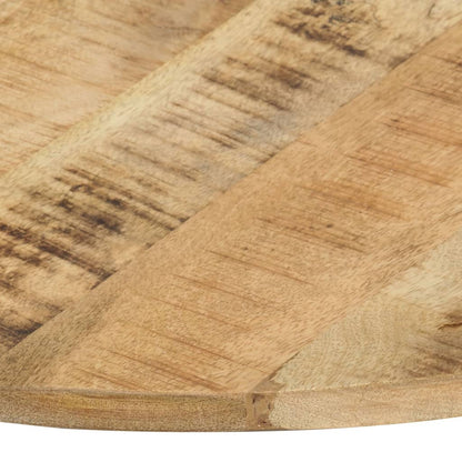 Solid Mango Wood Round Tabletop, 80 cm, Natural Finish