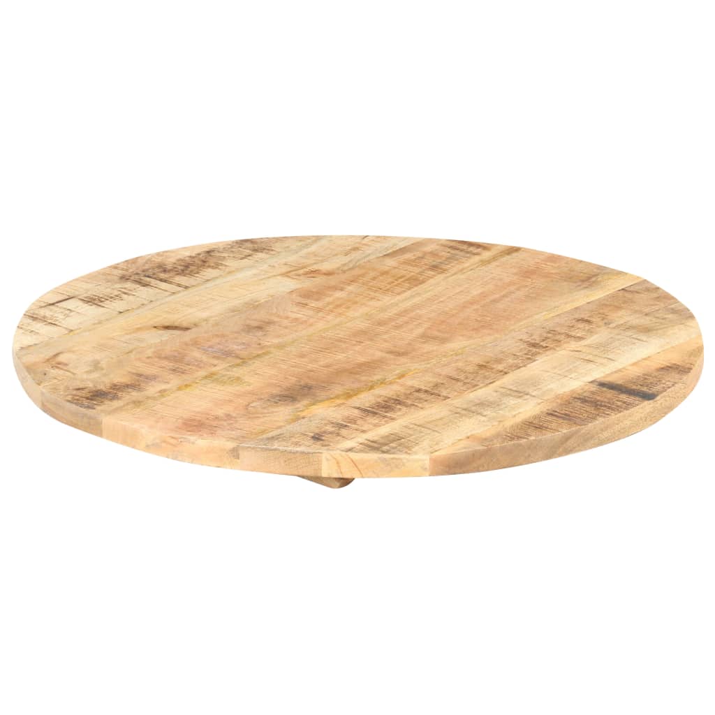 Durable Solid Mango Wood Round Table Top, 80 cm - Natural Finish