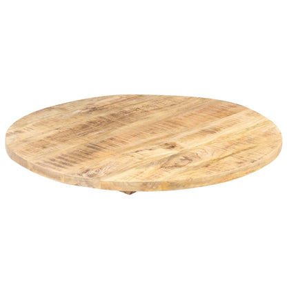 Durable Solid Mango Wood Round Table Top, 80 cm - Natural Finish