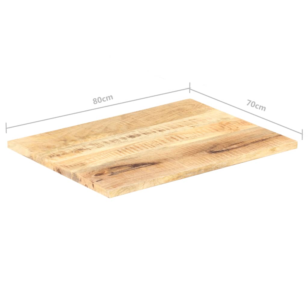 Solid Mango Wood Table Top 80x70 cm - 25-27 mm厚