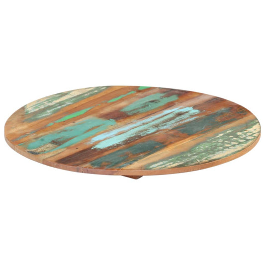50 cm Round Table Top – Solid Reclaimed Wood, 15-16 mm Thick