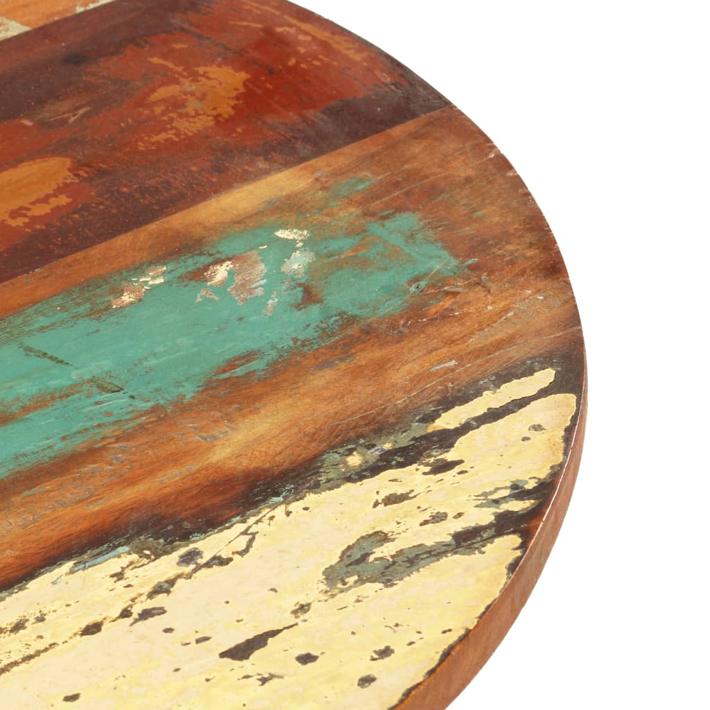 50 cm Round Table Top – Solid Reclaimed Wood, 15-16 mm Thick