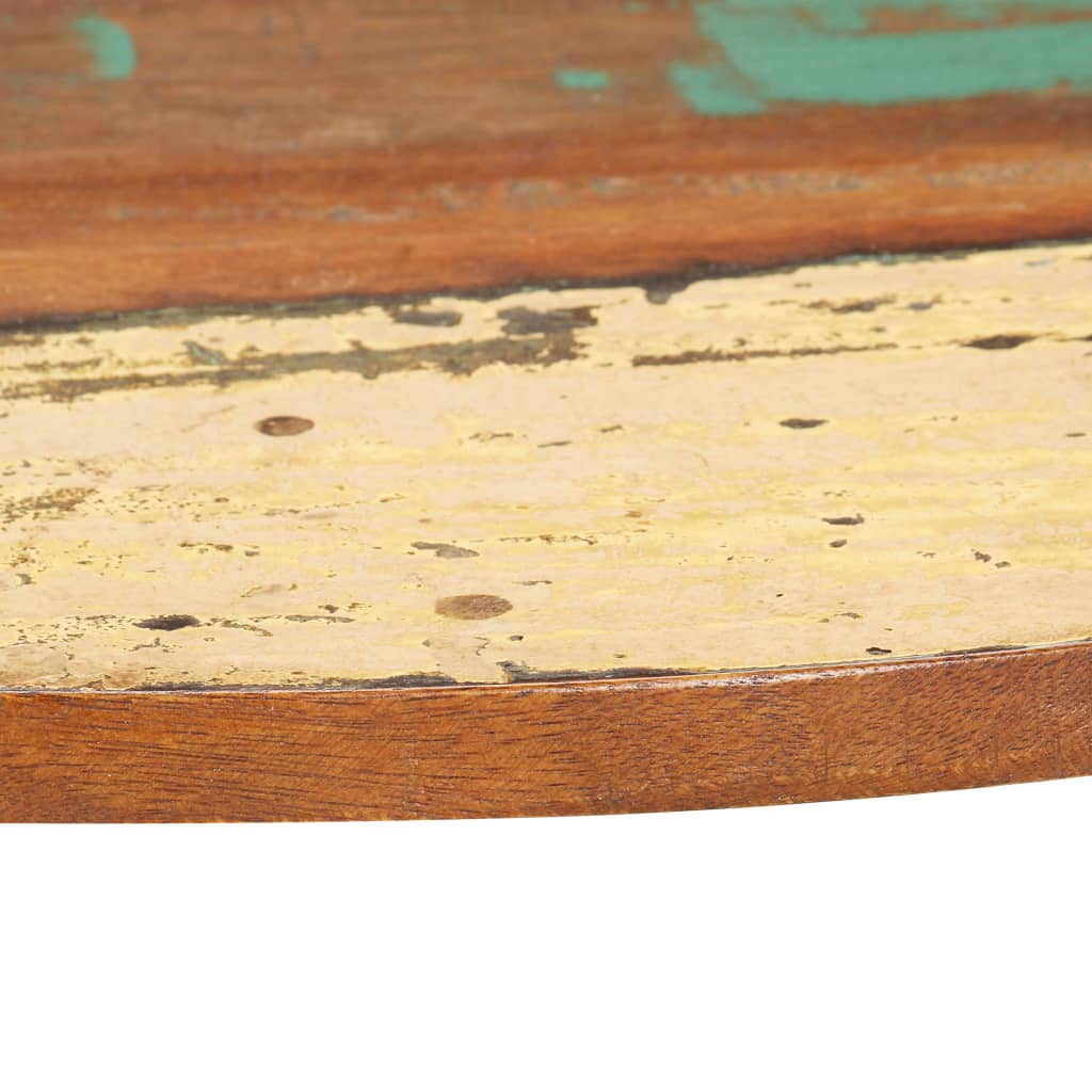 50 cm Round Table Top – Solid Reclaimed Wood, 15-16 mm Thick