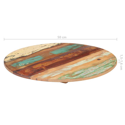 50 cm Round Table Top – Solid Reclaimed Wood, 15-16 mm Thick