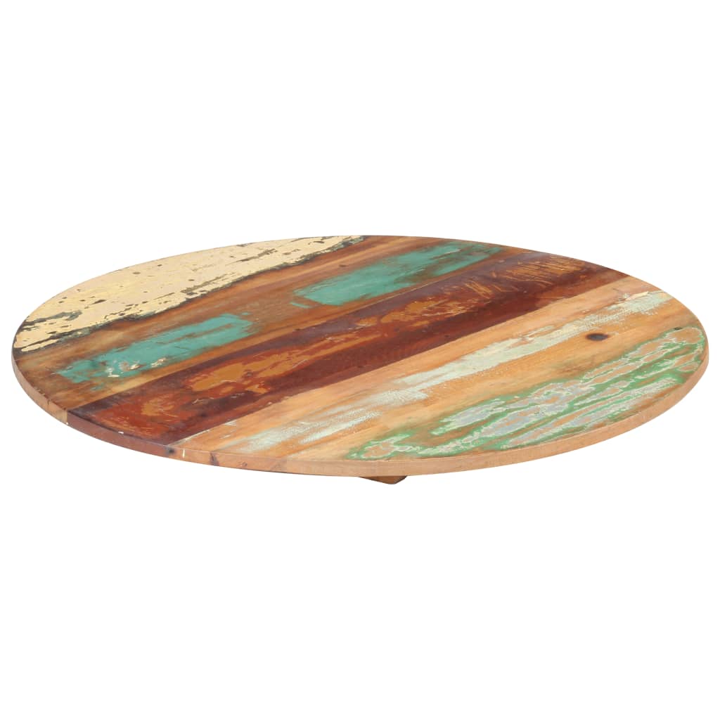 50 cm Round Table Top – Solid Reclaimed Wood, 15-16 mm Thick