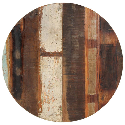 70cm Solid Reclaimed Wood Round Table Top - Eco-Friendly Design