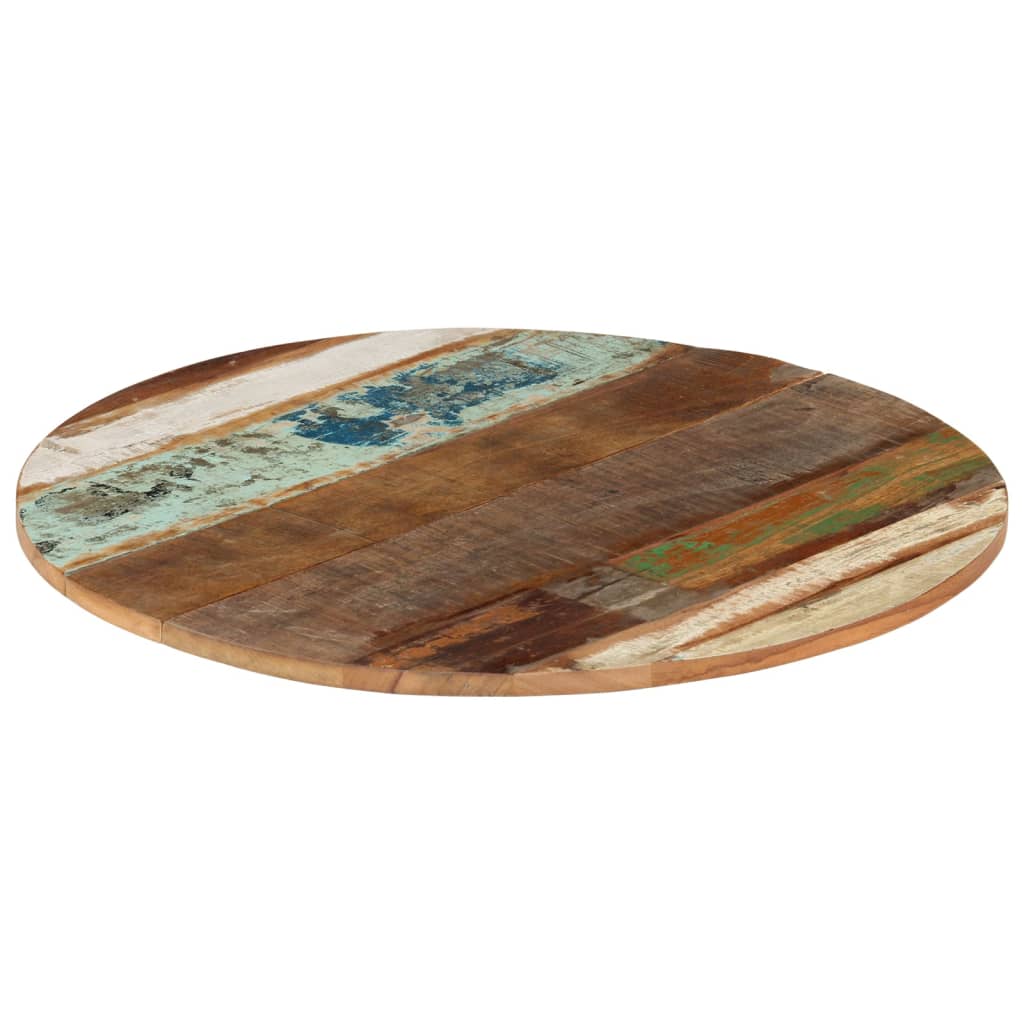 70cm Solid Reclaimed Wood Round Table Top - Eco-Friendly Design