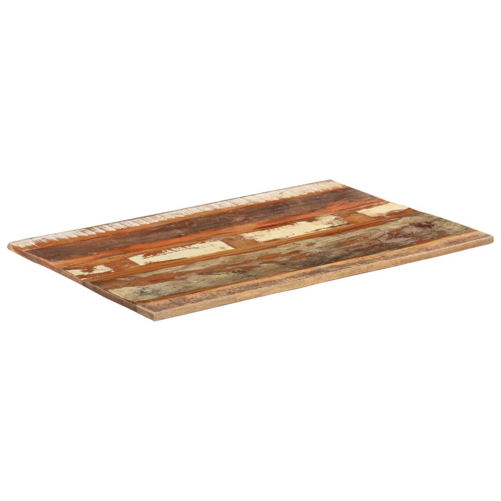 Reclaimed Solid Wood Rectangular Table Top 60x90 cm 15-16 mm