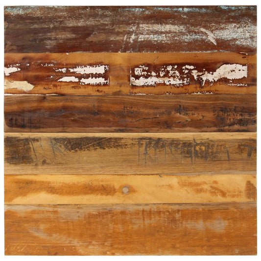 Solid Reclaimed Wood Square Table Top, 70x70 cm, 15-16 mm Thick
