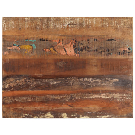 Solid Reclaimed Wood Table Top 70x90 cm - Eco-Friendly Design