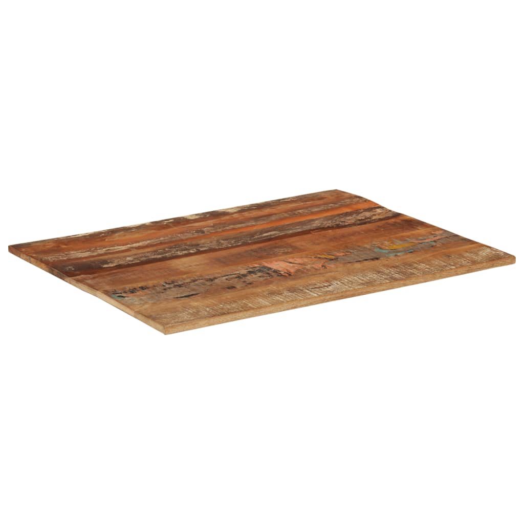 Solid Reclaimed Wood Table Top 70x90 cm - Eco-Friendly Design