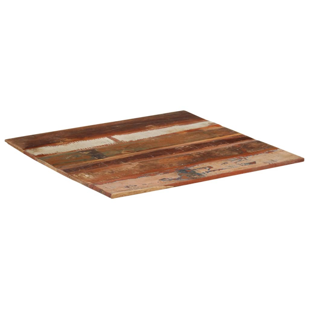 Solid Reclaimed Wood Square Table Top 80x80 cm, 15-16 mm Thick