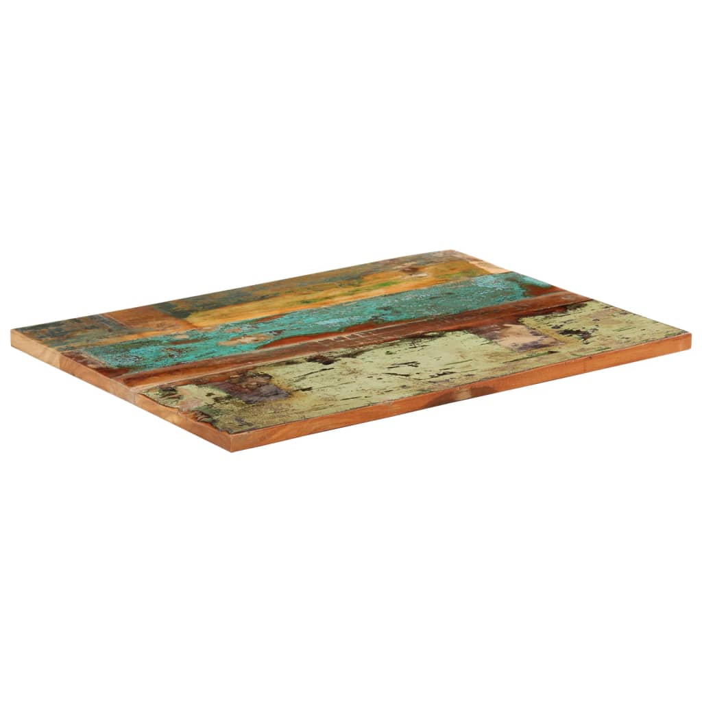 Solid Reclaimed Wood Rectangular Table Top 60x80 cm