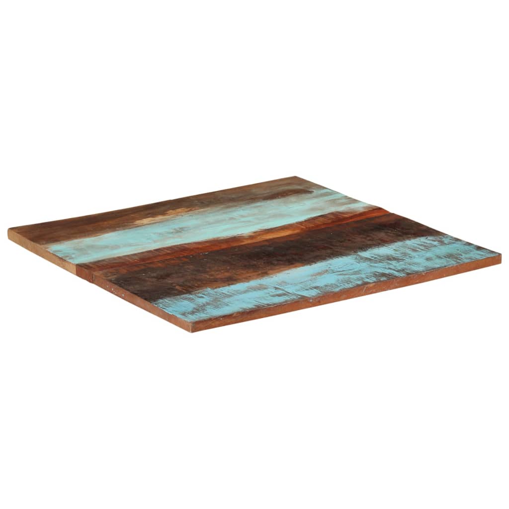Solid Reclaimed Wood Square Table Top - 80x80 cm 25-27 mm