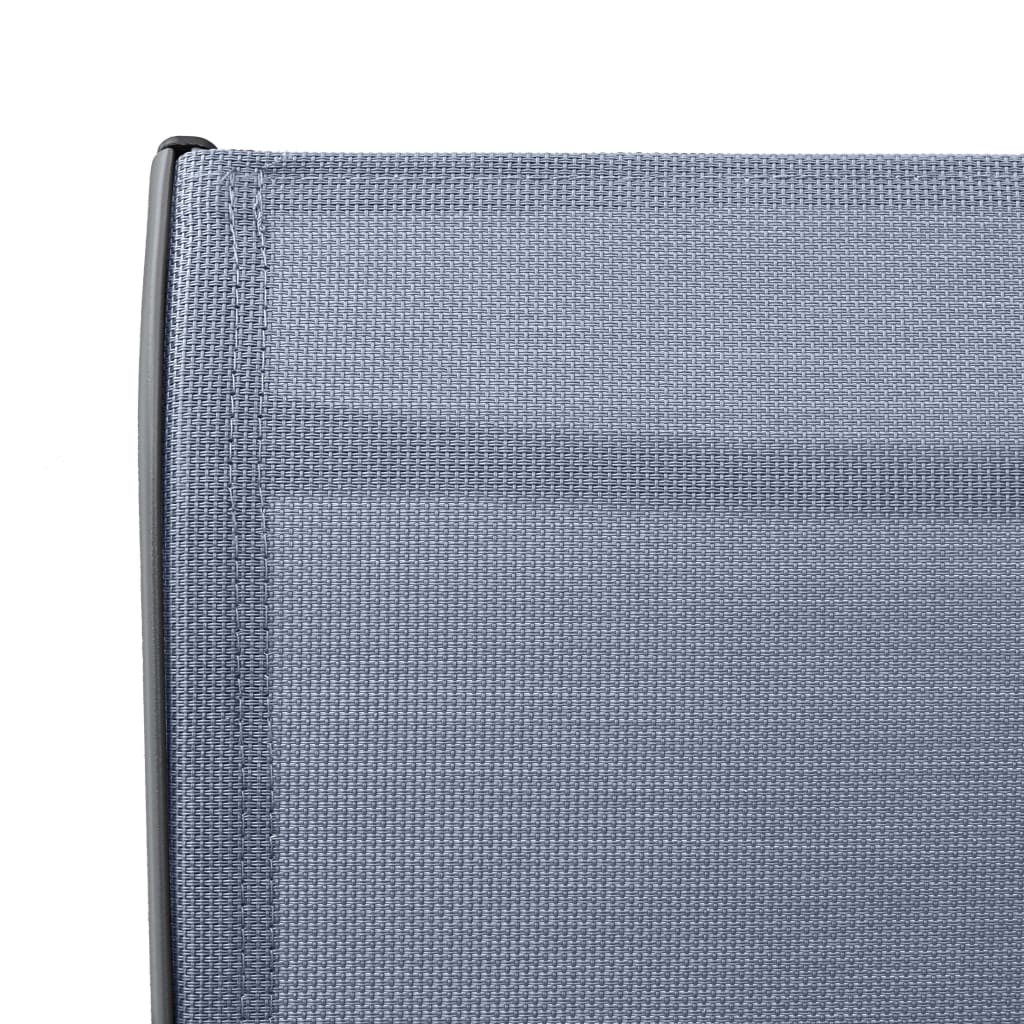 4 Grey Textilene Garden Bar Chairs - Stylish & Durable Seating