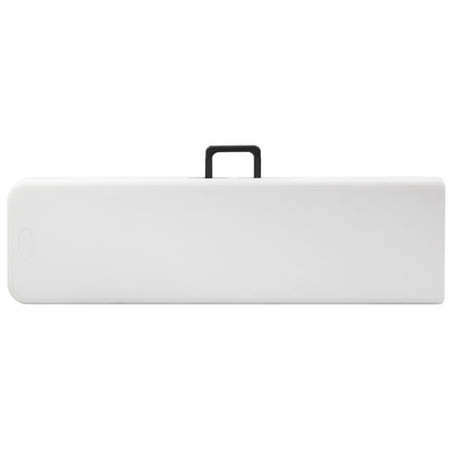 White HDPE Folding Garden Benches Set - 2 pcs, 180 cm