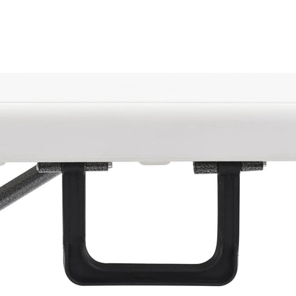 White HDPE Folding Garden Benches Set - 2 pcs, 180 cm