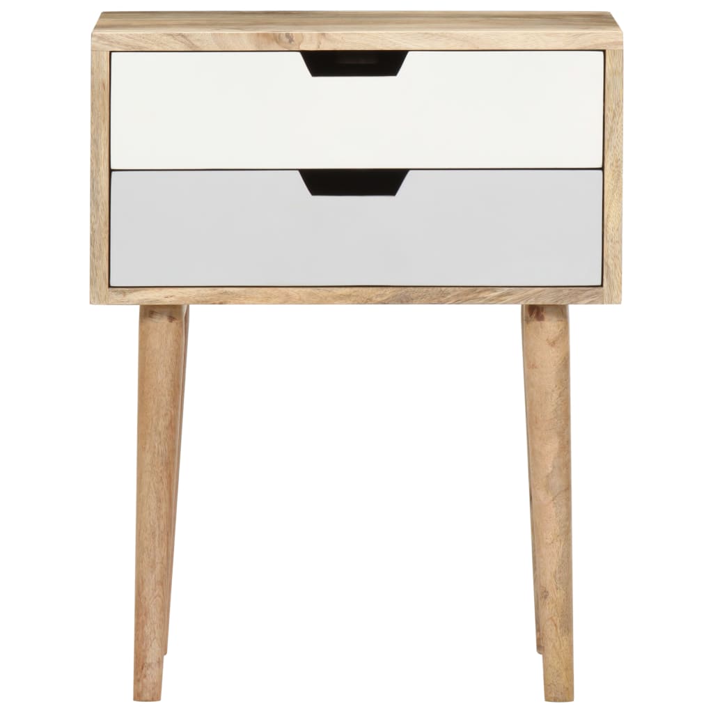 Solid Mango Wood Bedside Cabinet 47x35x59 cm - Rustic Charm