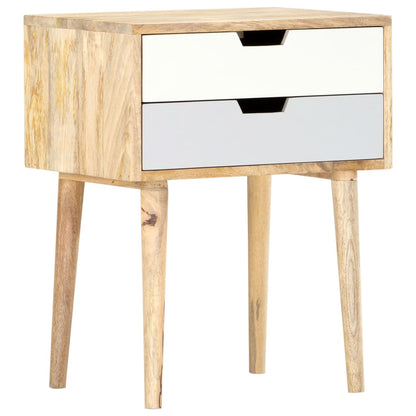Solid Mango Wood Bedside Cabinet 47x35x59 cm - Rustic Charm