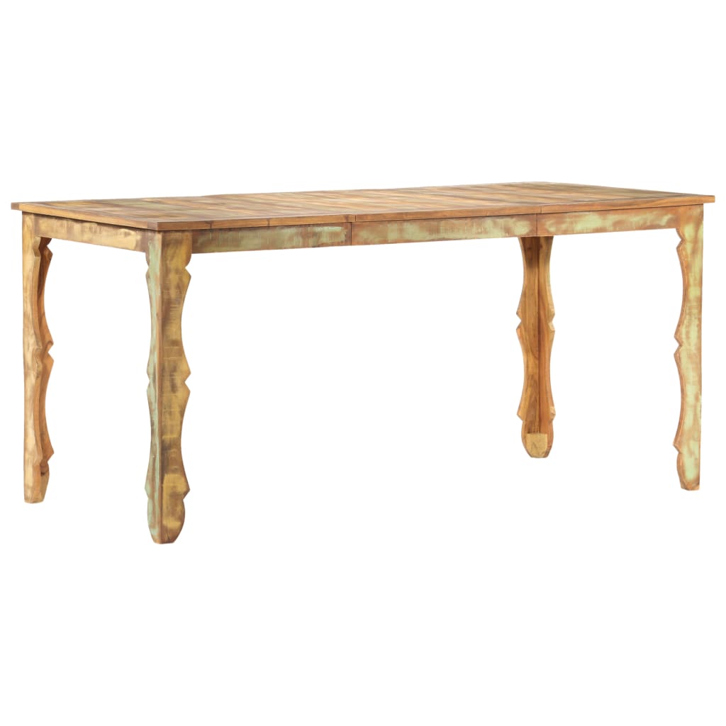 Solid Reclaimed Wood Dining Table 160x80x76cm – Eco-Friendly Design