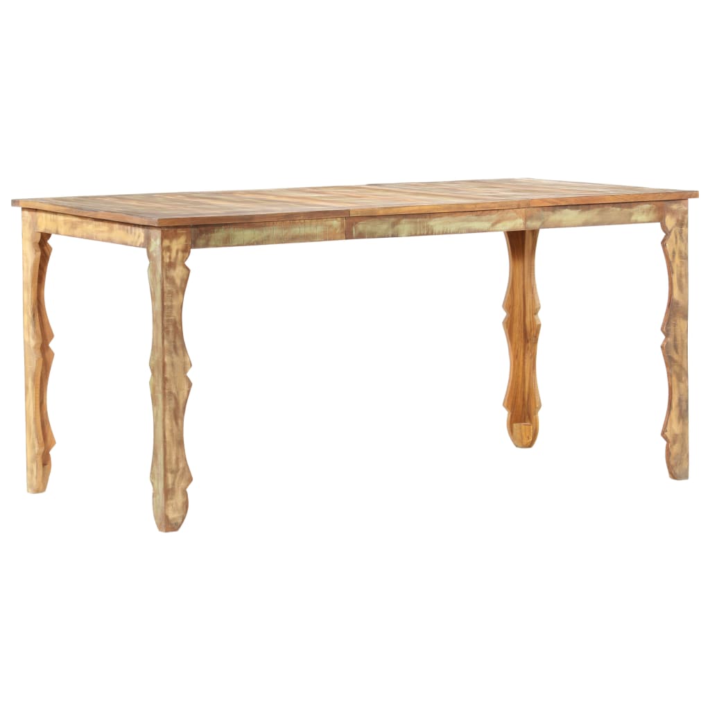 Solid Reclaimed Wood Dining Table 160x80x76cm – Eco-Friendly Design