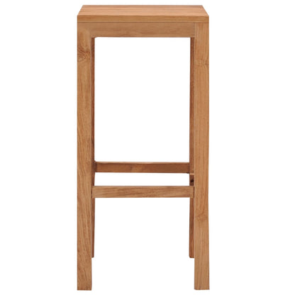 4-Piece Bar Stools Set in Solid Teak Wood - Stylish & Durable